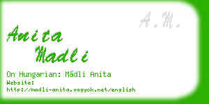 anita madli business card